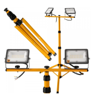 BERGE LED reflektor 2x20W + stojan 140cm - neutrálna biela