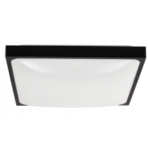 BERGE LED stropné svietidlo 2xE27 štvorcové čierne s LED žiarovkami - Sada