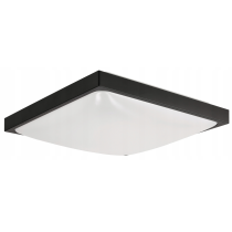 BERGE LED stropné svietidlo 2xE27 štvorcové čierne s LED žiarovkami - Sada