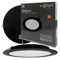 BERGE LED stropné svietidlo zapustené 24W 2640lm 4000K čierne