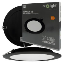 BERGE LED stropné svietidlo zapustené 24W 2640lm 4000K čierne