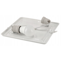 BERGE LED stropné svietidlo 2xE27 štvorcové čierne s LED žiarovkami - Sada