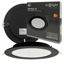 ECOLIGHT LED zapustené stropné svietidlo 18W 1980lm 4000K čierne
