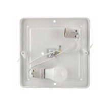 BERGE LED stropné svietidlo 2xE27 štvorcové čierne s LED žiarovkami - Sada