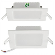 BERGE Zapustená LED stropná lampa 6W 660lm 4000K biela