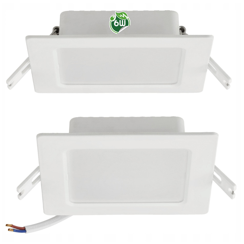 ECOLIGHT Zapustená LED stropná lampa 6W 660lm 4000K biela