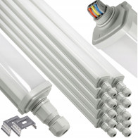 BERGE Sada 10 hermetických LED svietidiel 125 cm 30W 3600lm 4000K