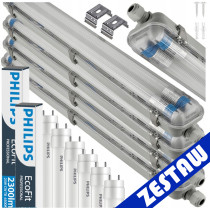 BERGE SADA Philips Hermetická LED lampa 4x 150cm + 8x Žiarivka 46W 6500K