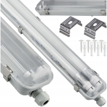 BERGE SADA Philips Hermetická LED lampa 4x 150cm + 8x Žiarivka 46W 6500K