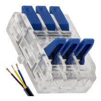 BERGE SADA 50 ks 3-kolíkových 4 mm elektrických rýchlospojok