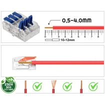 BERGE SADA 50 ks 3-kolíkových 4 mm elektrických rýchlospojok