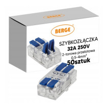 BERGE SADA 50 kusov. 2-kolíkový 4 mm elektrický rýchlospojka