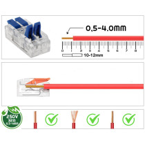 BERGE SADA 50 kusov. 2-kolíkový 4 mm elektrický rýchlospojka