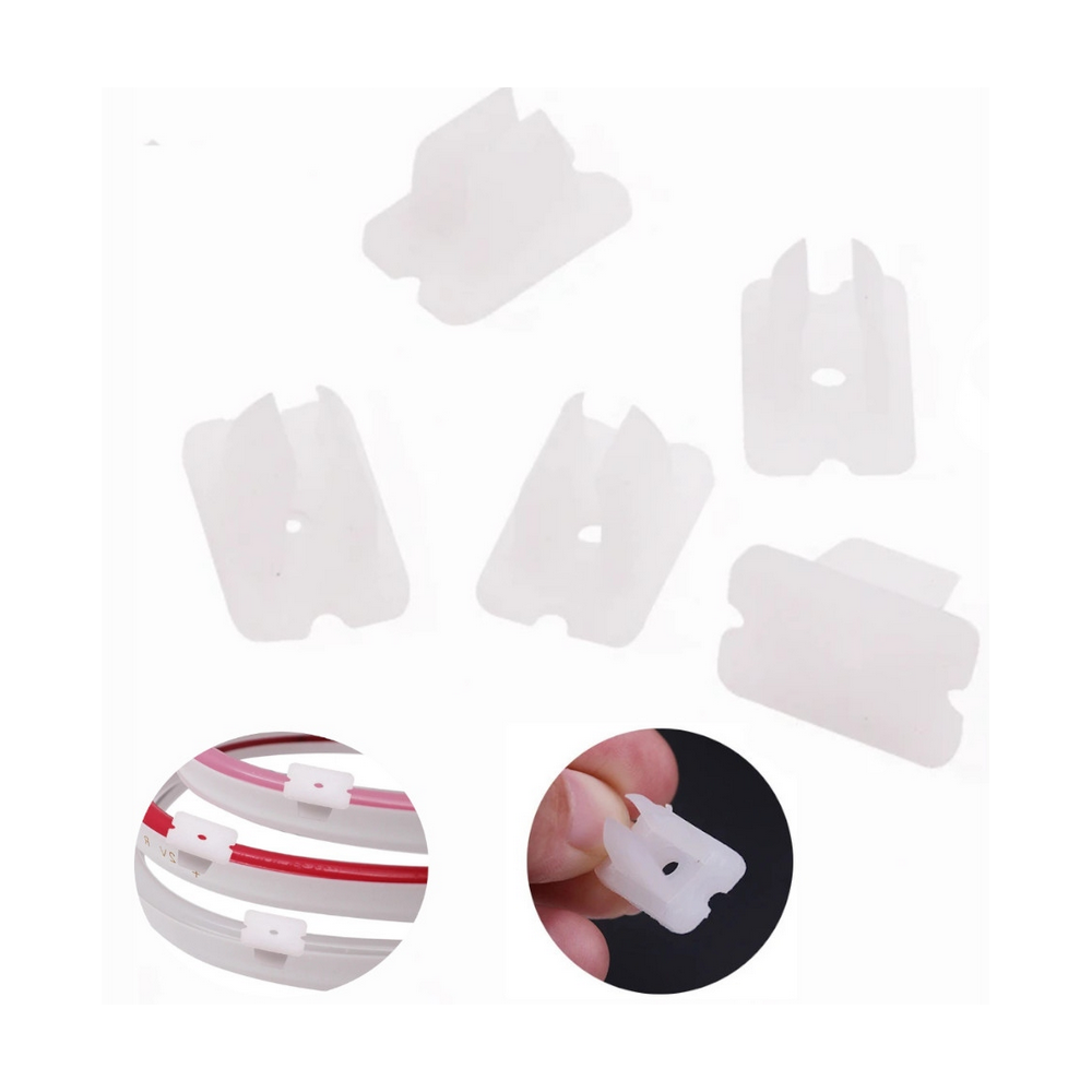 BERGE 5x montážne konzoly pre neónový flexibilný 12V pásik