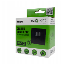 BERGE PIR SNÍMAČ POHYBU S NASTAVITEĽNOU MONTÁŽOU LED SNÍMAČ IP20 MAX 400W