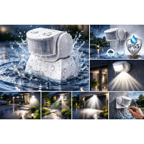 BERGE PIR snímač pohybu, vodotesný, IP65, nastaviteľný vonkajší snímač...