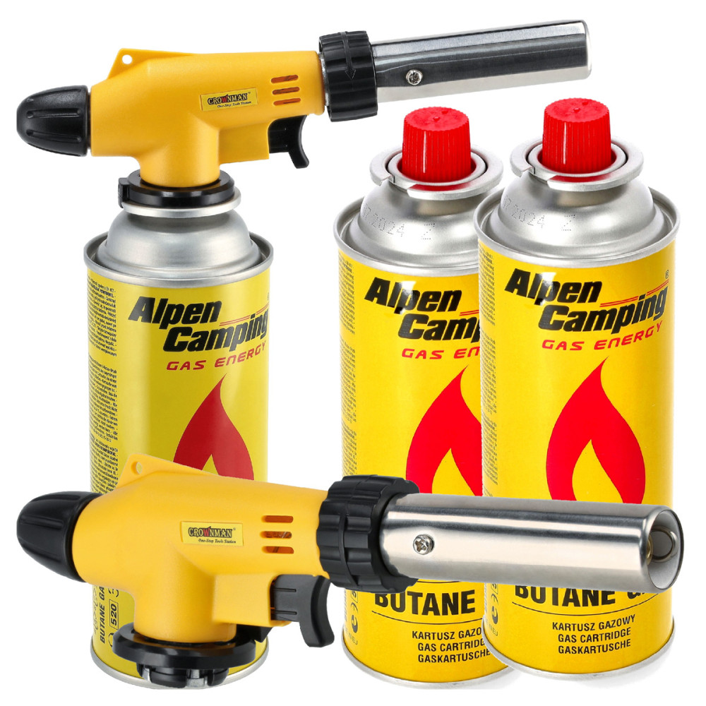 BERGE Plynový horák na strechu Gas 1300° s dvojitou reguláciou + 2x kartuše Alpen