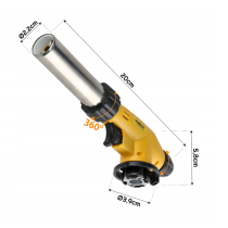 BERGE Plynový horák na strechu Gas 1300° s dvojitou reguláciou + 2x kartuše Alpen