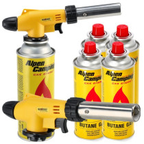 BERGE Plynový horák na strešné krytiny 1300° nastaviteľný Premium + 4x plynová kartuša