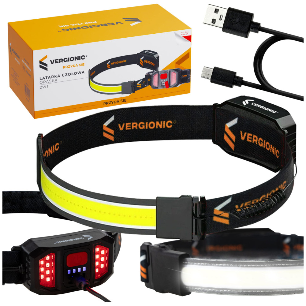 BERGE 2-v-1 LED čelovka