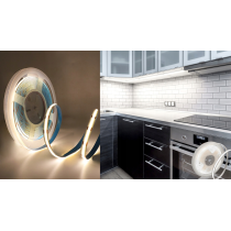 BERGE Sada LED pásikov 15m COB neón 12v 180w silné jasné svetlo napájací zdroj diaľkové ovládanie