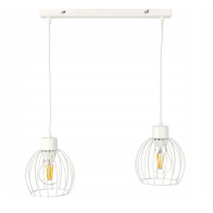 BERGE LED stropná závesná lampa s nastaviteľným guľovým materiálom biela