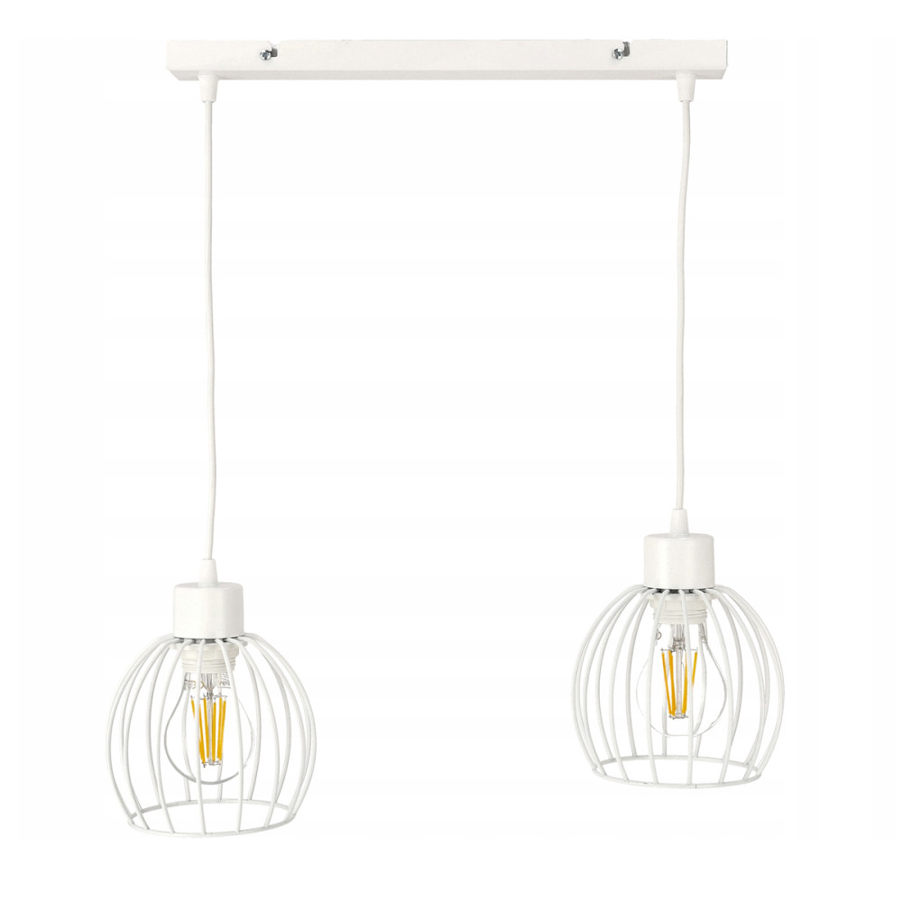 BERGE LED stropná závesná lampa s nastaviteľným guľovým materiálom biela