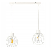 BERGE LED stropná závesná lampa s nastaviteľným guľovým materiálom biela