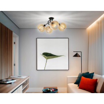 BERGE LED LOFT lampa, špiralová, drevená, 4xe27, do miestnosti, dekoračný drevený luster