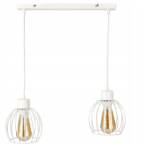 BERGE LED stropná závesná lampa s nastaviteľným guľovým materiálom biela