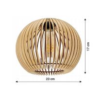 BERGE LED LOFT lampa, špiralová, drevená, 4xe27, do miestnosti, dekoračný drevený luster