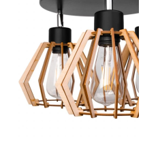 BERGE Stropná závesná lampa 3xe27 diamond wood