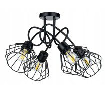 BERGE Závesná lampa do LOFT s 4x diamantovo čierna