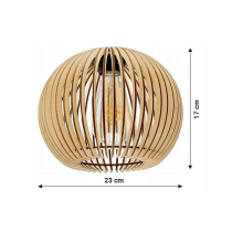 BERGE Stropné svietidlo LED luster nastaviteľný drevený 3xe27