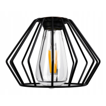 BERGE Závesná lampa do LOFT s 4x diamantovo čierna