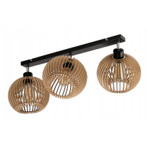 BERGE Stropné svietidlo LED luster nastaviteľný drevený 3xe27