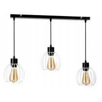 BERGE Závesná lampa luster LED drôtená guľa 3xe27