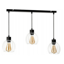 BERGE Závesná lampa luster LED drôtená guľa 3xe27