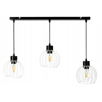 BERGE Závesná lampa luster LED drôtená guľa 3xe27