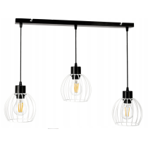 BERGE Závesná lampa luster LED drôtená guľa 3xe27