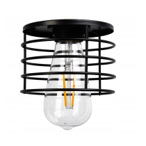 BERGE Závesná lampa na strop LOFT 4x čierna pružina