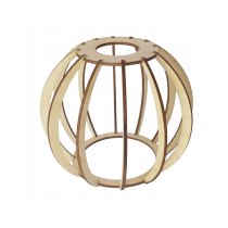 BERGE Závesná lampa na strop LOFT 4x malá drevená guľa