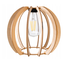 BERGE Závesná lampa na strop LOFT 4x veľká drevená guľa