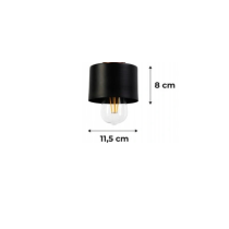 BERGE Závesná lampa na strop LOFT, 4x čierny hrnček