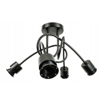 BERGE Závesná lampa na strop LOFT 4x veľká drevená guľa