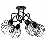 BERGE Závesná stropná LOFT 4x drôtená guľa