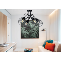 BERGE Závesná stropná LOFT 4x drôtená guľa