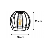 BERGE Závesná stropná LOFT 4x drôtená guľa