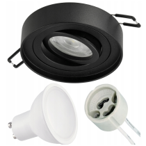 BERGE Pohyblivé zapustené svietidlo GU10 s 3w žiarovkou - teplá farba