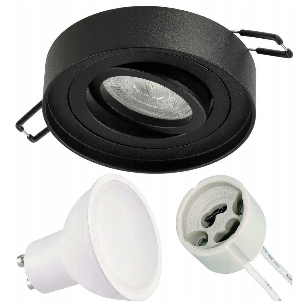 BERGE Pohyblivé zapustené svietidlo GU10 s 3w žiarovkou - teplá farba